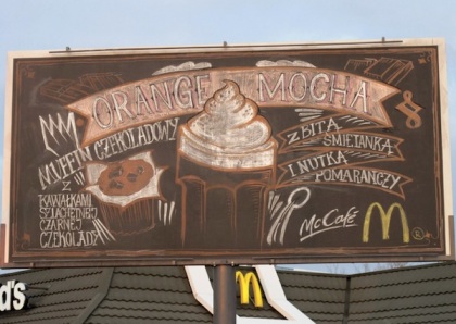 McDonalds - kreda - orange mocha